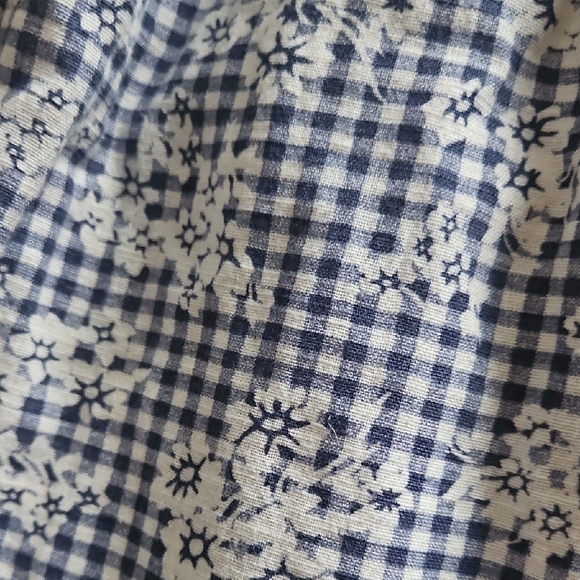 Blue and White Checkered Kids Dress - Picture 2 of 3